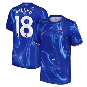 Christopher Nkunku Chelsea 2024/25 Home Replica Player Jersey - Blue