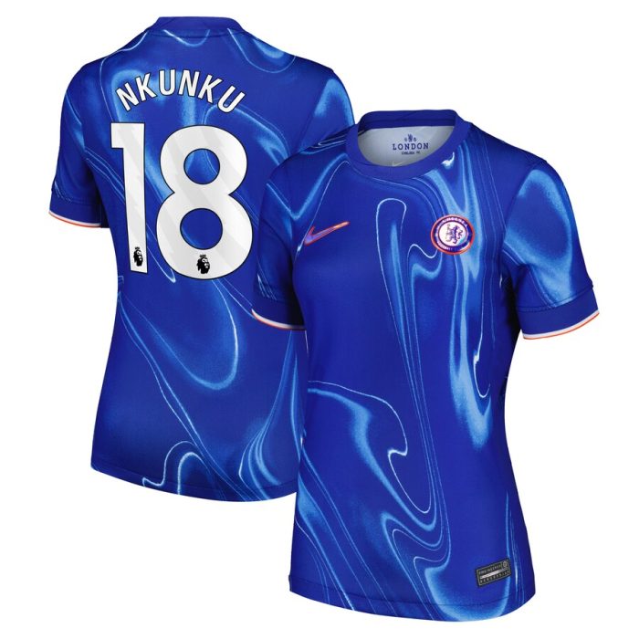 Christopher Nkunku Chelsea Women 2024/25 Home Replica Player Jersey - Blue