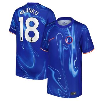 Christopher Nkunku Chelsea Youth 2024/25 Home Replica Player Jersey - Blue