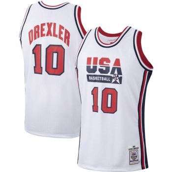 Clyde Drexler USA Basketball Mitchell & Ness 1992 Jersey - White