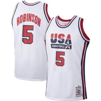 David Robinson USA Basketball Mitchell & Ness 1992 Jersey - White