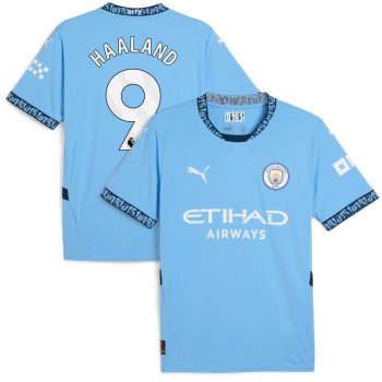 Erling Haaland Manchester City 2024/25 Home Replica Player Jersey - Light Blue