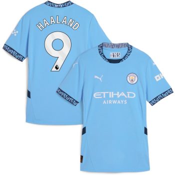 Erling Haaland Manchester City Women 2024/25 Home Replica Player Jersey - Light Blue