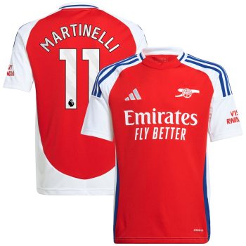 Gabriel Martinelli Arsenal Youth 2024/25 Home Replica Player Jersey-Red