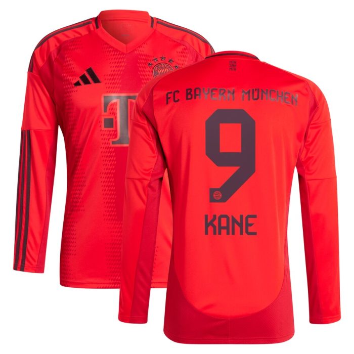 Harry Kane Bayern Munich 2024/25 Home Replica Long Sleeve Player Jersey - Red