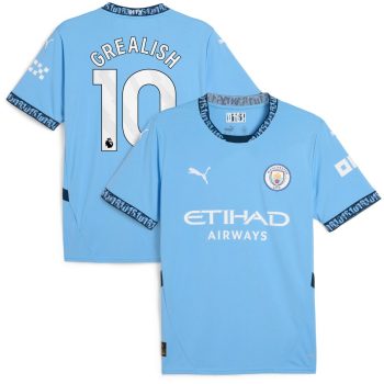 Jack Grealish Manchester City 2024/25 Home Replica Player Jersey - Light Blue