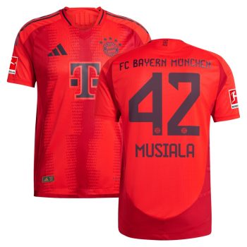 Jamal Musiala Bayern Munich 2024/25 Home Player Jersey - Red