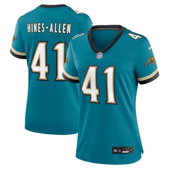 Josh Hines-Allen Jacksonville Jaguars Women's Prowler Throwback Game Jersey - Teal