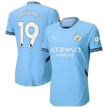 Julian Alvarez Manchester City 2024/25 Home Player Jersey - Light Blue