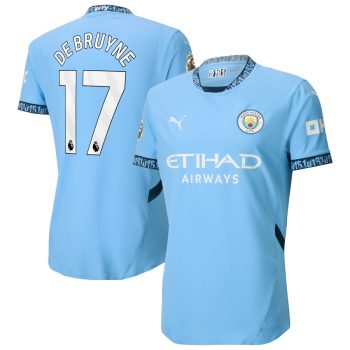 Kevin De Bruyne Manchester City 2024/25 Home Player Jersey - Light Blue