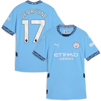 Kevin De Bruyne Manchester City Women 2024/25 Home Replica Player Jersey - Light Blue