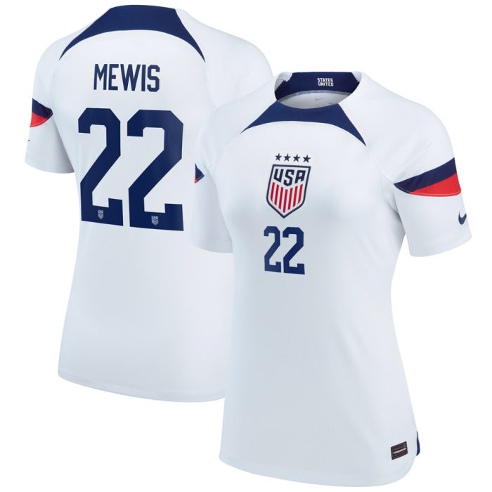 Kristie Mewis USWNT Women's 2022/23 Home Breathe Stadium Replica Player Jersey - White