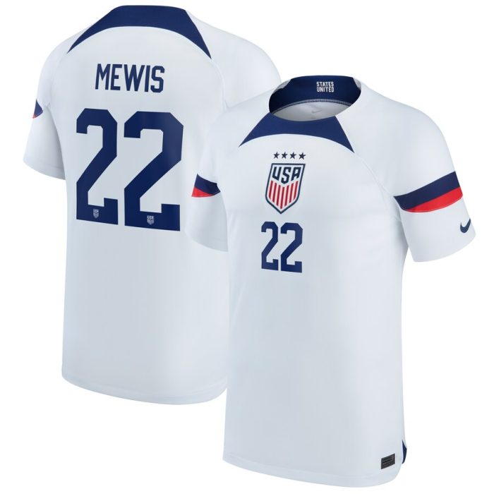 Kristie Mewis USWNT Youth 2022/23 Home Breathe Stadium Replica Player Jersey - White