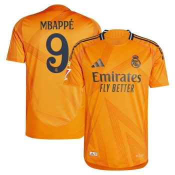 Kylian Mbappe Real Madrid 2024/25 Away Jersey - Orange