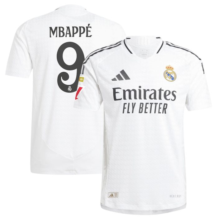 Kylian Mbappe Real Madrid adidas 2024/25 Home  Player Jersey - White