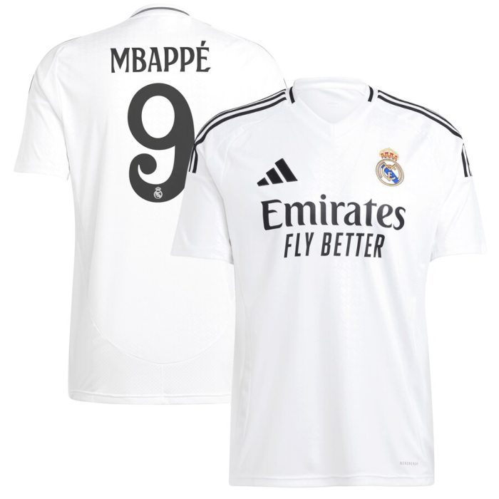 Kylian Mbappe Real Madrid adidas 2024/25 Home Replica Player Jersey - White