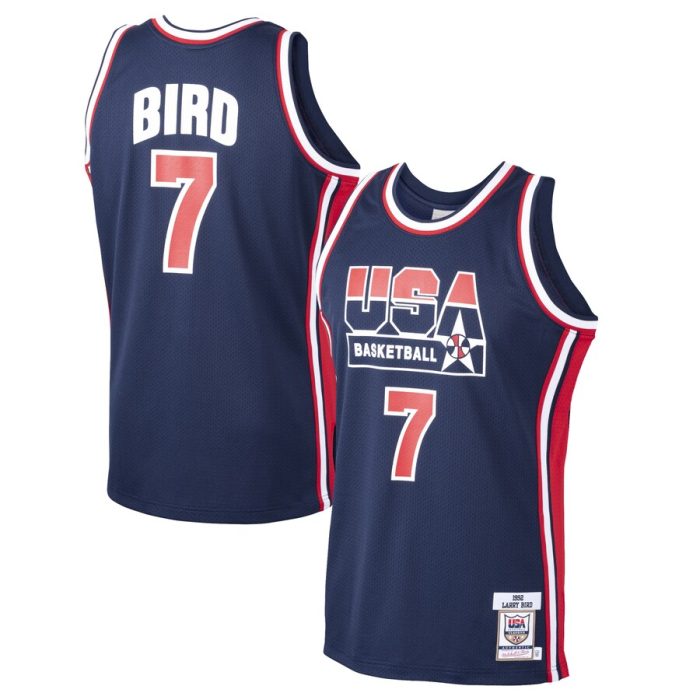 Larry Bird USA Basketball Mitchell & Ness 1992 Dream Team Jersey - Navy