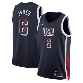 LeBron James Men's USA Basketball Unisex 2024 Swingman Player Jersey - Navy