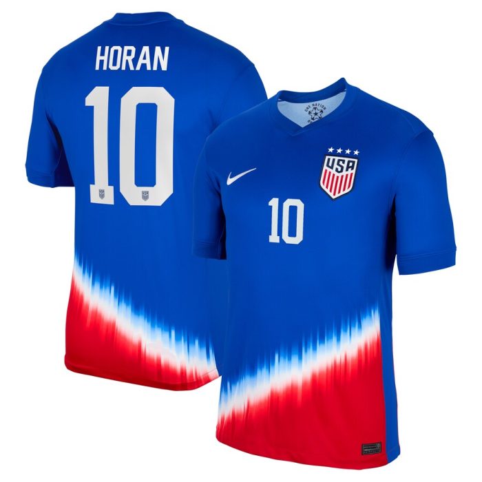 Lindsey Horan USWNT 2024 Away Stadium Replica Player Jersey-Royal