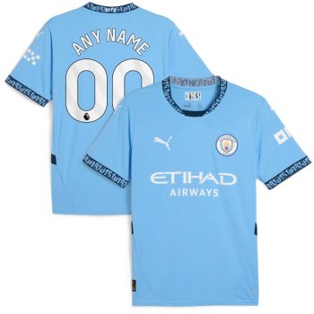 Manchester City 2024/25 Home Replica Custom Jersey - Light Blue