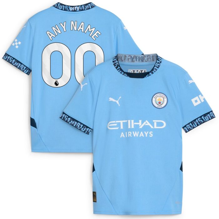 Manchester City Youth 2024/25 Home Replica Custom Jersey - Light Blue