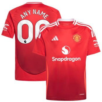 Manchester United Youth 2024/25 Home Replica Custom Jersey - Red