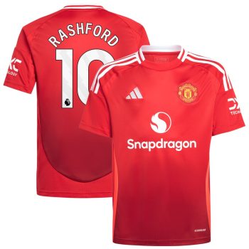 Marcus Rashford Manchester United Youth 2024/25 Home Replica Player Jersey - Red