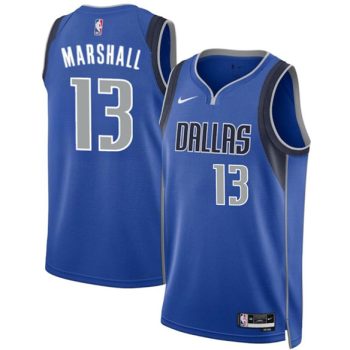 Men's Dallas Mavericks #13 Naji Marshall Blue 2024 Icon Edition Stitched Basketball Jersey