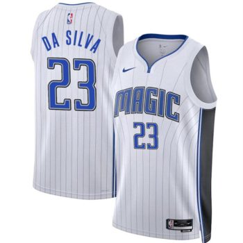 Men's Orlando Magic #23 Tristan Da Silva White 2024 Draft Association Edition Stitched Basketball Jersey