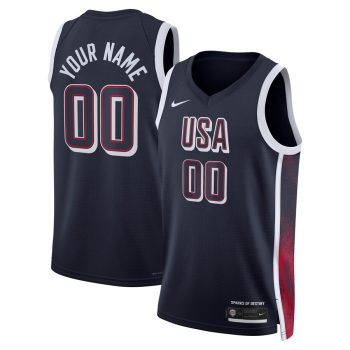 Men's USA Basketball Unisex 2024 Swingman Custom Jersey - Navy