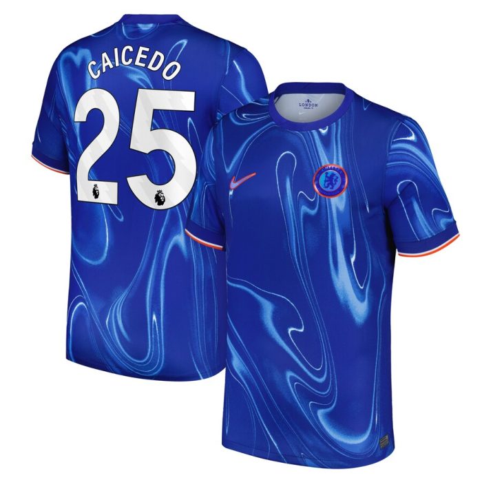 Moises Caicedo Chelsea 2024/25 Home Replica Player Jersey - Blue