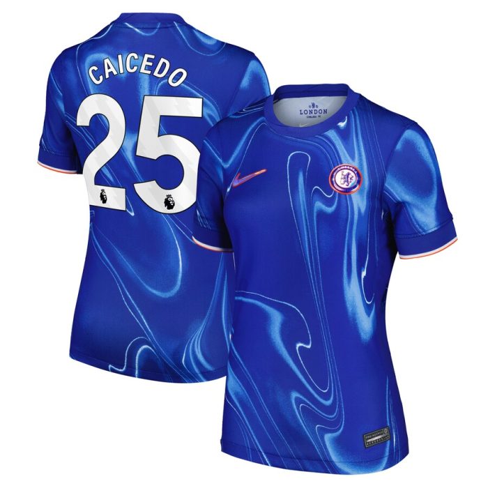 Moises Caicedo Chelsea Women 2024/25 Home Replica Player Jersey - Blue