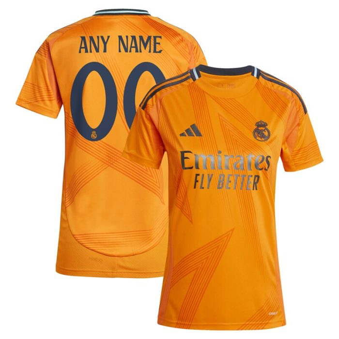 Real Madrid Women's 2024/25 Away Replica Custom Jersey - Orange