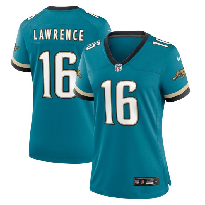 Trevor Lawrence Jacksonville Jaguars Women's Prowler Throwback Game Jersey - Teal