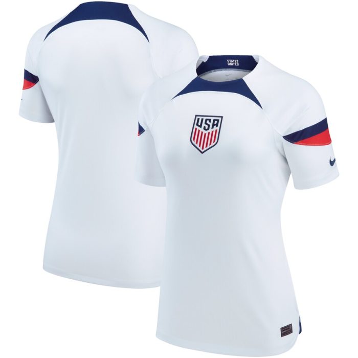 USMNT Women's 2022/23 Home Breathe Stadium Replica Blank Jersey - White