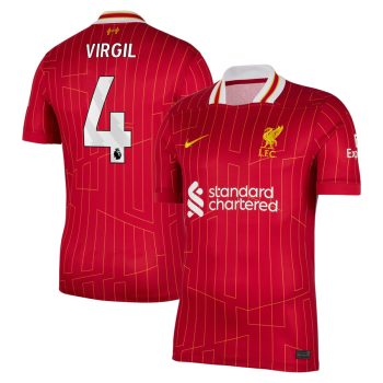 Virgil van Dijk Liverpool 2024/25 Home Replica Player Jersey-Red