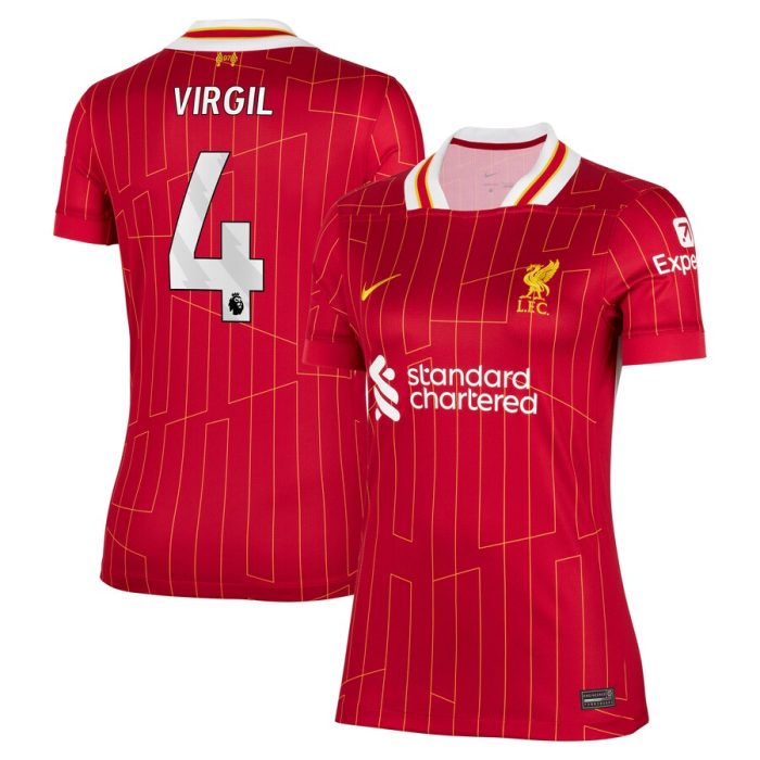 Virgil van Dijk Liverpool Women 2024/25 Home Replica Player Jersey-Red