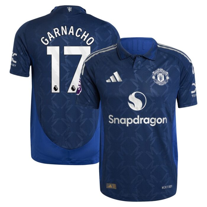 Alejandro Garnacho Manchester United 2024/25 Away Player Jersey - Navy