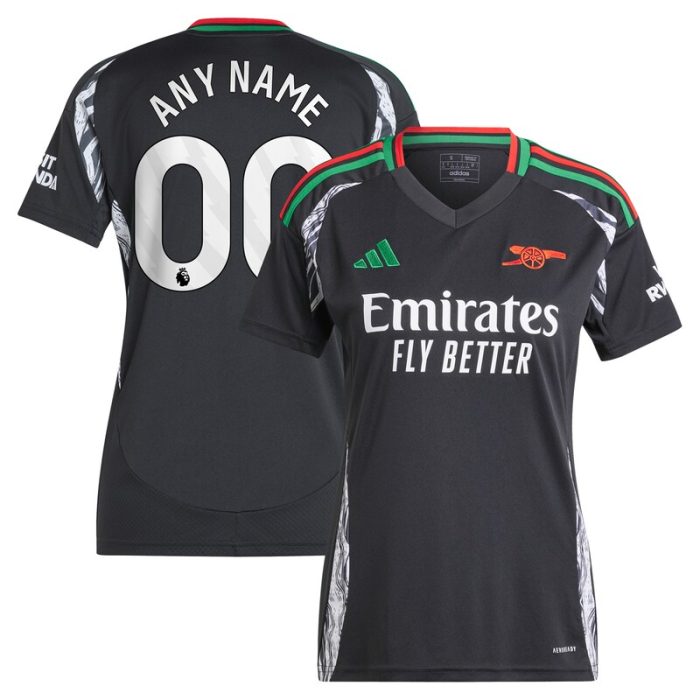 Arsenal Women 2024/25 Away Replica Custom Jersey - Black