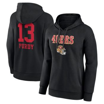 Brock Purdy San Francisco 49ers Women's Wordmark Player Name & Number Pullover Hoodie - Black