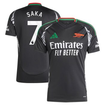 Bukayo Saka Arsenal 2024/25 Away Replica Player Jersey - Black