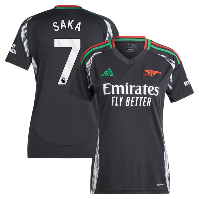 Bukayo Saka Arsenal Women 2024/25 Away Replica Player Jersey - Black