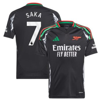 Bukayo Saka Arsenal Youth 2024/25 Away Replica Player Jersey - Black