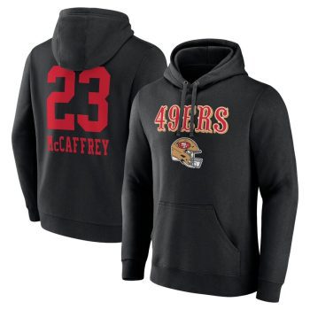 Christian McCaffrey San Francisco 49ers Wordmark Player Name & Number Pullover Hoodie - Black