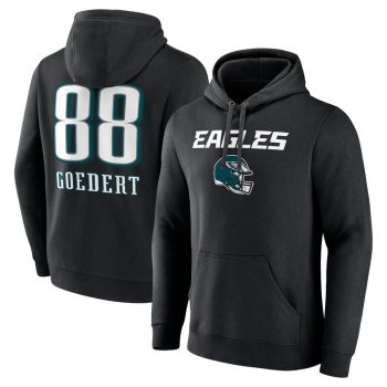 Dallas Goedert Philadelphia Eagles Wordmark Player Name & Number Pullover Hoodie - Black