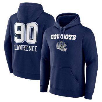 DeMarcus Lawrence Dallas Cowboys Wordmark Player Name & Number Pullover Hoodie - Navy