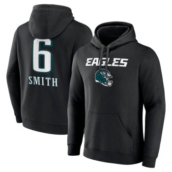 DeVonta Smith Philadelphia Eagles Team Wordmark Player Name & Number Pullover Hoodie - Black