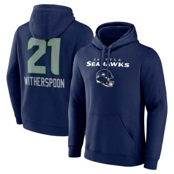 Devon Witherspoon Seattle Seahawks Team Wordmark Player Name & Number Pullover Hoodie - College Navy