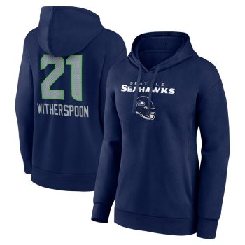 Devon Witherspoon Seattle Seahawks Women's Team Wordmark Player Name & Number Pullover Hoodie - College Navy