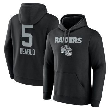 Divine Deablo Las Vegas Raiders Team Wordmark Player Name & Number Pullover Hoodie - Black